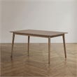 Furniture of America Worlow Solid Wood Rectangular Dining Table in Walnut