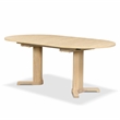 Furniture of America Alakez Solid Wood Extendable Oval Dining Table in Oak