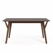 Furniture of America Beck Solid Wood Rectangular Dining Table in Walnut
