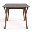 Furniture of America Beck Solid Wood Rectangular Dining Table in Walnut