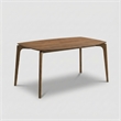 Furniture of America Yelen Solid Wood Rectangular Dining Table in Walnut
