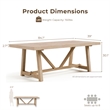 Furniture of America Wellen Solid Wood Trestle Base Dining Table in Oak