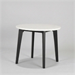 Furniture of America Isolde Marble Top Round Counter Dining Table in Black