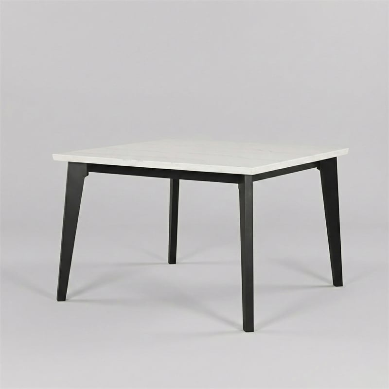 Furniture of America Isolde Marble Top Square Counter Dining Table in Black