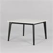 Furniture of America Isolde Marble Top Square Counter Dining Table in Black