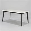 Furniture of America Isolde Marble Top Rectangular Counter Dining Table in Black