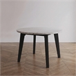 Furniture of America Isolde Marble Top Round Dining Table in Black