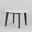 Furniture of America Isolde Marble Top Round Dining Table in Black