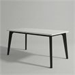 Furniture of America Isolde Marble Top Rectangular Dining Table in Black