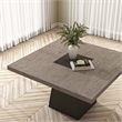 Furniture of America Demi Solid Wood Pedestal Square Dining Table in Dark Walnut