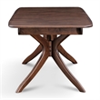 Furniture of America Nazaen Solid Wood Extendable Dining Table in Walnut