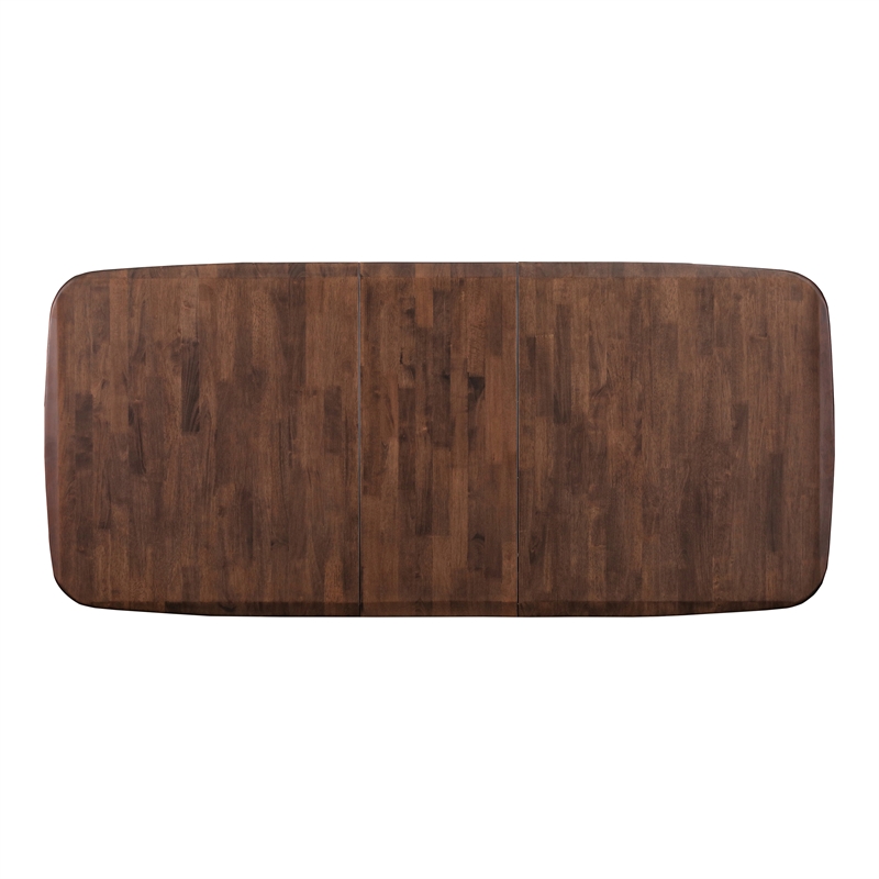 Furniture of America Nazaen Solid Wood Extendable Dining Table in Walnut