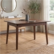 Furniture of America Nazaen Solid Wood Walnut Counter Dining Table with Leaf