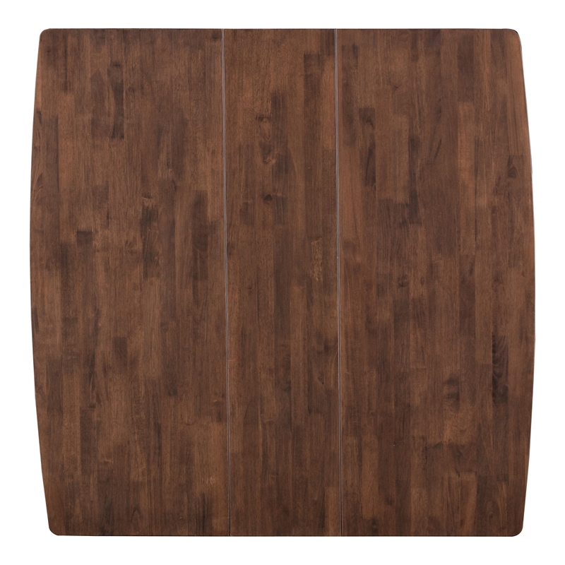 Furniture of America Nazaen Solid Wood Walnut Counter Dining Table with Leaf