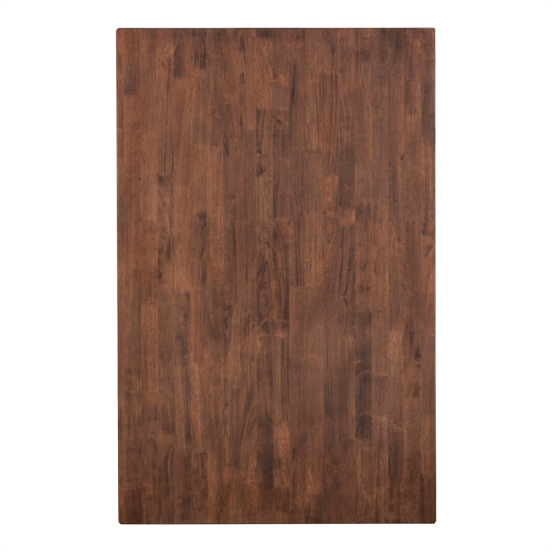 Furniture of America Nazaen Solid Wood Counter Dining Table with Leaf in Walnut