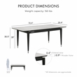 Furniture of America Miranda Sintered Stone and Wood Top Dining Table in Black