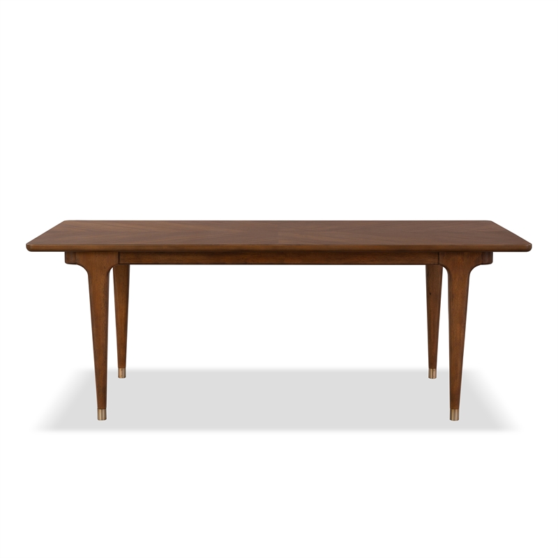 Furniture of America Forma Solid Wood Rectangular Dining Table in Walnut