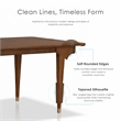 Furniture of America Forma Solid Wood Rectangular Dining Table in Walnut