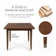 Furniture of America Forma Solid Wood Rectangular Dining Table in Walnut