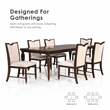 Furniture of America Aiyana Solid Wood Extendable Dining Table in Cherry