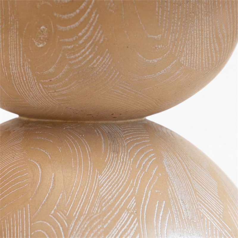 Furniture of America Sonya Wood and Faux Marble Top Round Dining Table in Brown