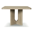 Furniture of America Selyra Solid Wood Pedestal Counter Dining Table in Oak