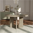 Furniture of America Selyra Solid Wood Pedestal Round Dining Table in Oak