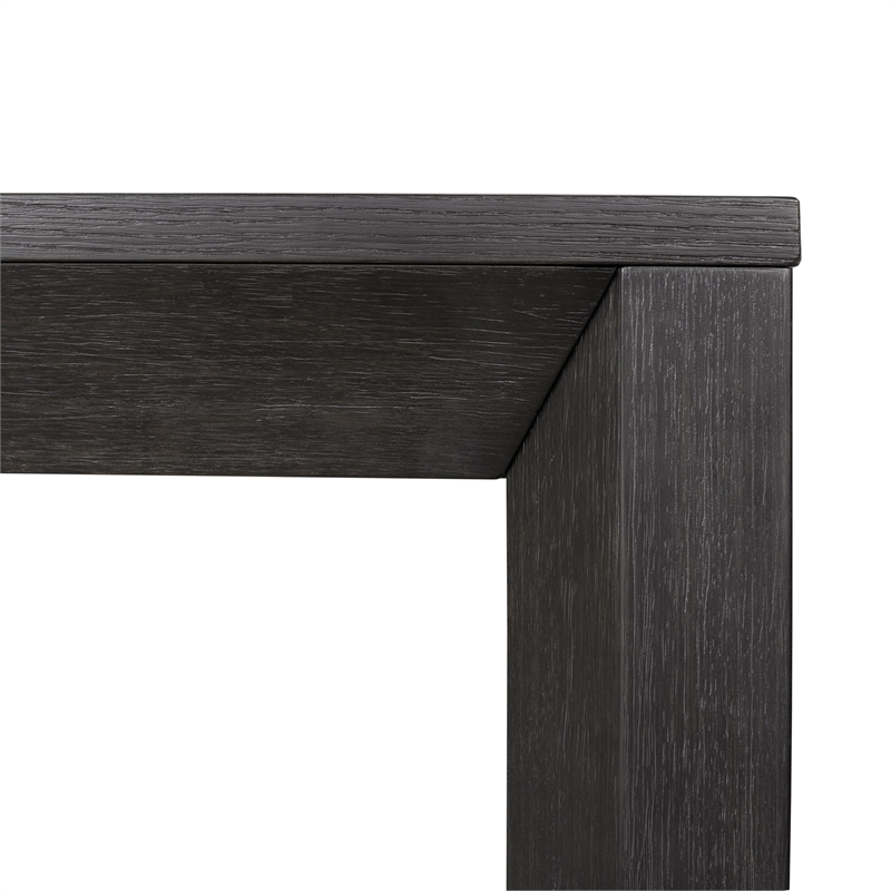 Furniture of America Dannen Solid Wood Extendable Dining Table in Black