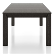 Furniture of America Dannen Solid Wood Extendable Dining Table in Black