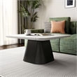 Furniture of America Coraly Faux Marble Top and Wood Coffee Table in Black