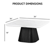 Furniture of America Coraly Faux Marble Top and Wood Coffee Table in Black