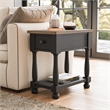 Furniture of America Narella Wood Storage Side Table in Black and Brown