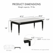Furniture of America Miranda Sintered Stone Top and Wood Coffee Table in Black