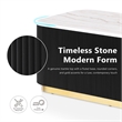 Furniture of America Beryl Genuine Marble Top and Wood Coffee Table in Black