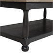 Furniture of America Peregrine Wood Storage 3-Piece Coffee Table Set in Black