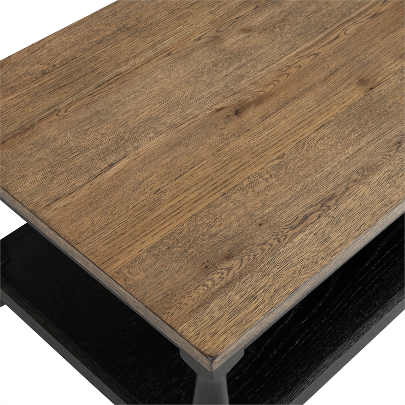 Furniture of America Peregrine Wood Storage 3-Piece Coffee Table Set in Black