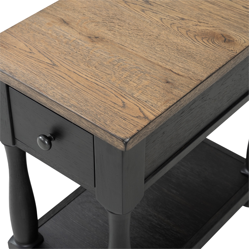 Furniture of America Peregrine Wood Storage 3-Piece Coffee Table Set in Black