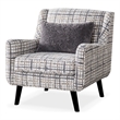 Furniture of America Synter Fabric Sloped Track Arms Accent Chair in White