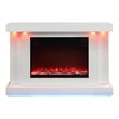 Furniture of America Cicely Wood Electric Fire Place TV Stand in White