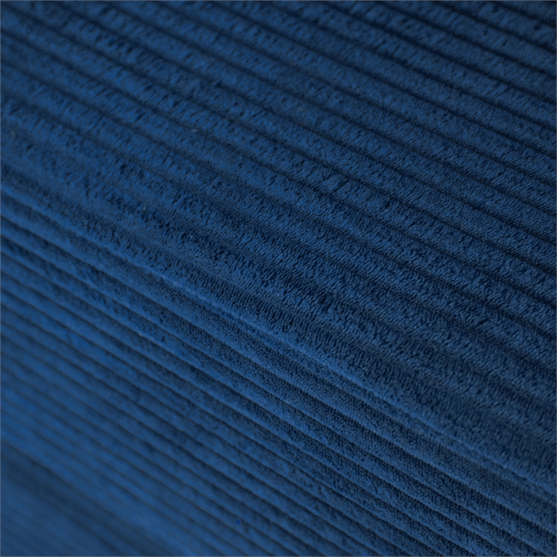 Furniture of America Rowan Modular Foam Corduroy Chenille Sofa in Blue