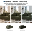 Furniture of America Rowan Modular Foam Corduroy Chenille Sofa in Green