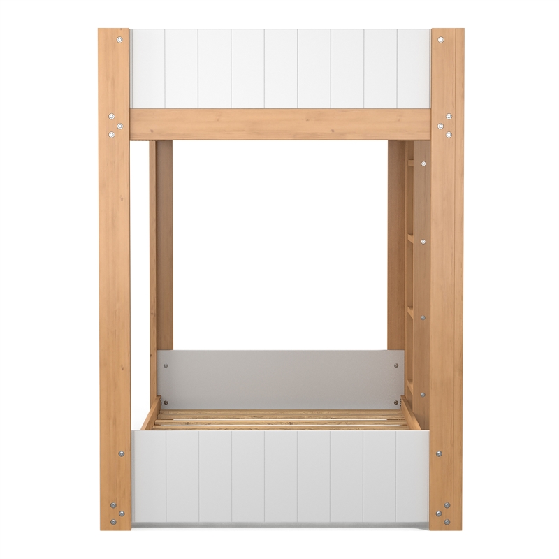 Furniture of America Shera Wood 2-Piece Bunk Bed and Dresser Set in Brown