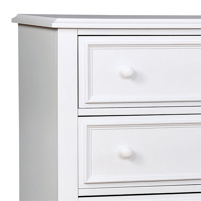 Furniture of America Agis Wood 2-Piece Bunk Bed and Chest Set in White