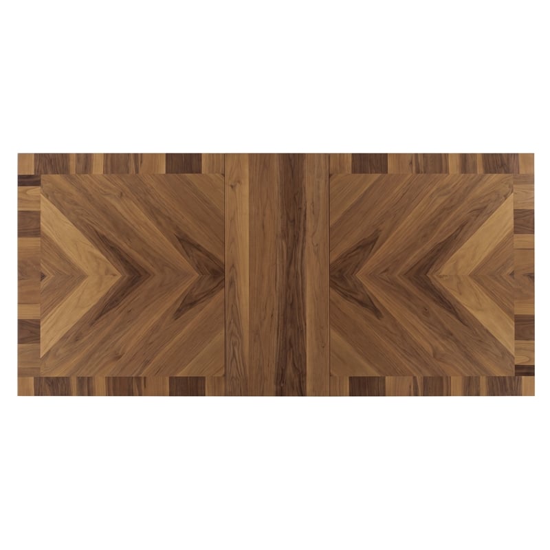 Furniture of America Velto Solid Wood 5-Piece Dining Table Set in Walnut