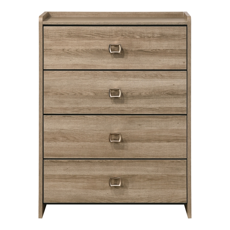 Furniture of America Valio Wood Queen 6-Piece Bedroom Set in Oak