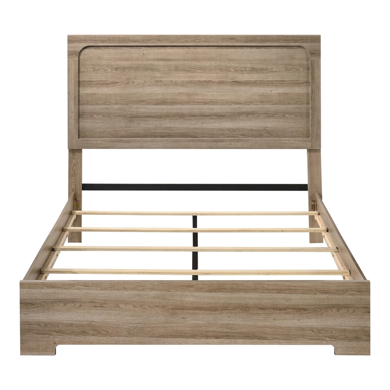 Furniture of America Valio Wood King 4-Piece Bedroom Set in Oak