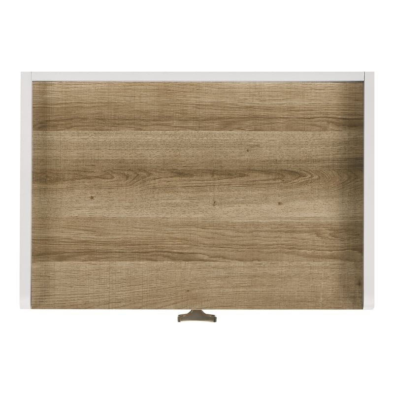 Furniture of America Valio Wood Dovetail 2-Drawer Nightstand in Oak