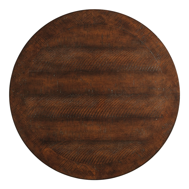 Furniture of America Wodela Solid Wood Coffee Table with Lower Shelf in Espresso