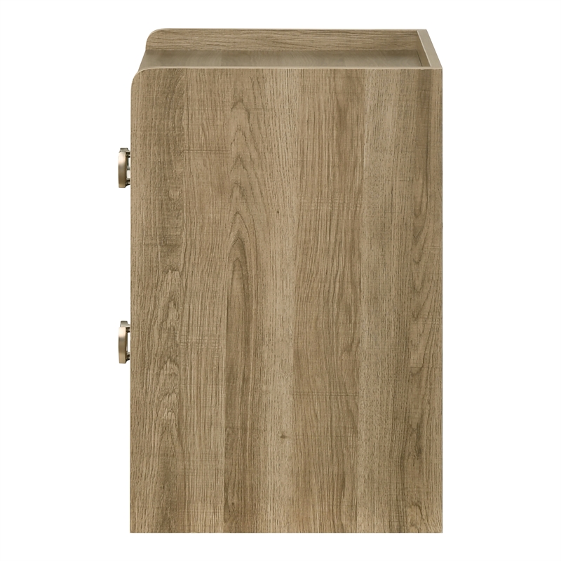 Furniture of America Valio Dovetail Wood 2-Drawer Nightstand in Oak