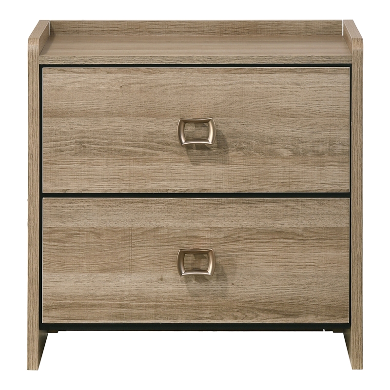 Furniture of America Valio Wood 3-Piece Nightstand and Chest Set in Oak